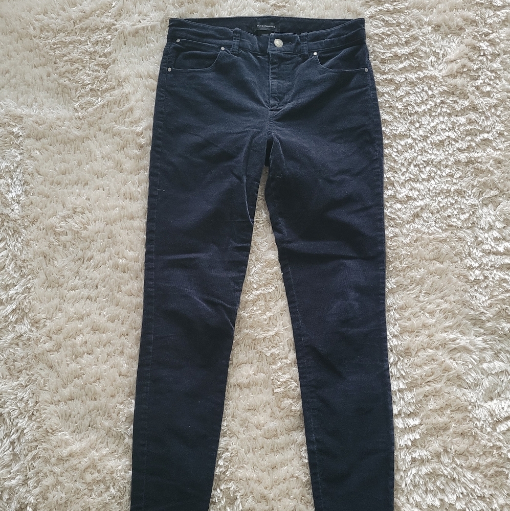 Club Monaco Corduroy Jeans Womens Size 2 Blue 5 Pocket Skinny Pants Cotton